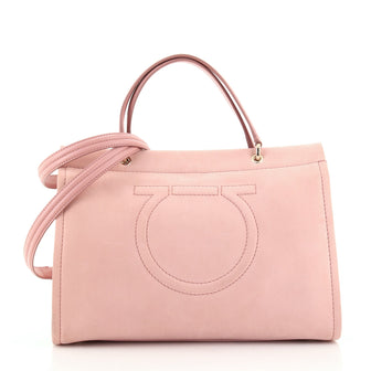 Salvatore Ferragamo Meera Tote Suede with Fur Medium