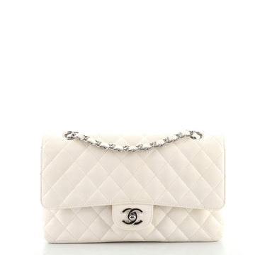 Chanel Vintage Classic Double Flap Bag Quilted Caviar Medium