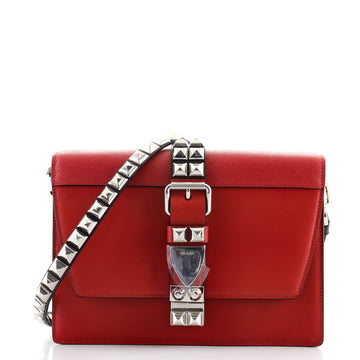 Prada Elektra Shoulder Bag Studded Leather Small