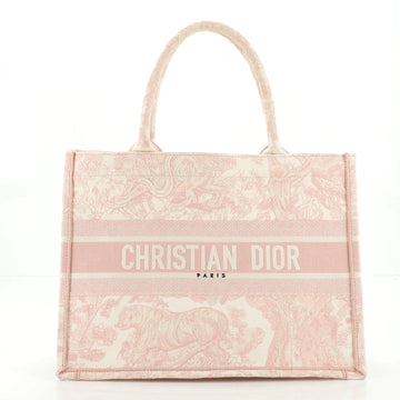 Christian Dior Book Tote Embroidered Canvas Small