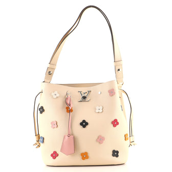 Louis Vuitton Lockme Bucket Bag Flower Embellished Leather