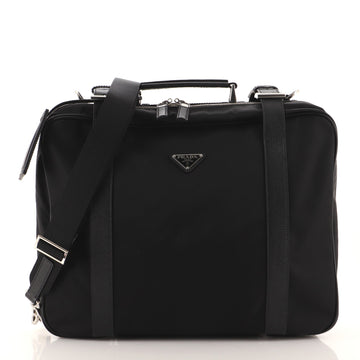 Prada Convertible Buckle Suitcase Tessuto and Saffiano Leather