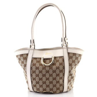 Gucci D Ring Bucket Tote GG Canvas Small