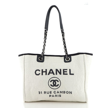Chanel Deauville Tote Raffia Small