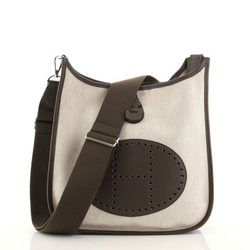 Hermes Evelyne Bag Gen III Toile and Leather PM