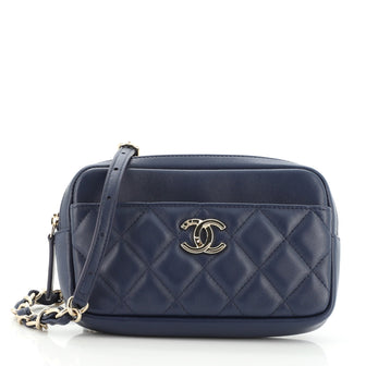 Chanel CC Front Pocket Waist Bag Quilted Lambskin Mini