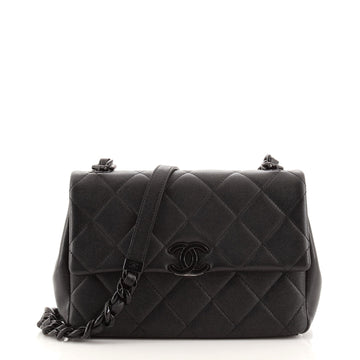 Chanel My Everything Flap Bag Quilted Caviar Medium