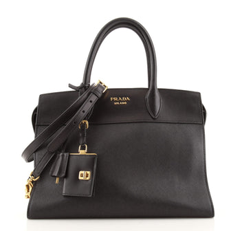 Prada Paradigme Tote Saffiano with City Calf Medium
