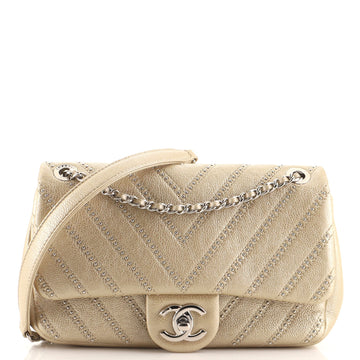 Chanel Stud Wars CC Flap Bag Studded Chevron Calfskin Small