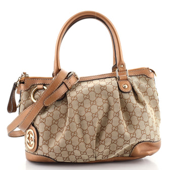 Gucci Sukey Top Handle Satchel GG Canvas Medium