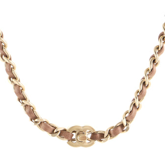 Chanel CC Turn Lock Choker Necklace Leather and Metal