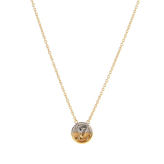 Louis Vuitton L To V Pendant Necklace Metal
