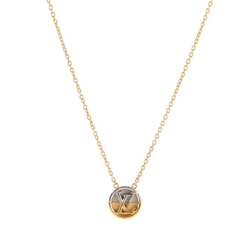 Louis Vuitton L To V Pendant Necklace Metal