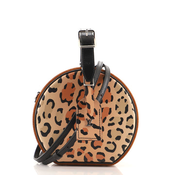 Louis Vuitton Petite Boite Chapeau Bag Reverse Monogram Canvas and Leopard Printed Leather