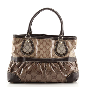 Gucci Mix Tote GG Coated Canvas with Leather Medium