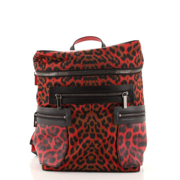 Christian Louboutin Apoloubi Backpack Printed Nylon and Leather
