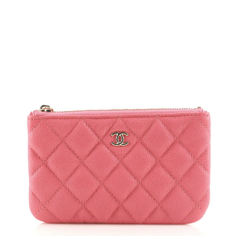 Chanel Classic O Case Pouch Quilted Caviar Mini