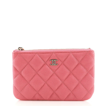 Chanel Classic O Case Pouch Quilted Caviar Mini