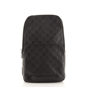 Louis Vuitton Avenue Sling Bag Damier Infini Leather Black 103225306
