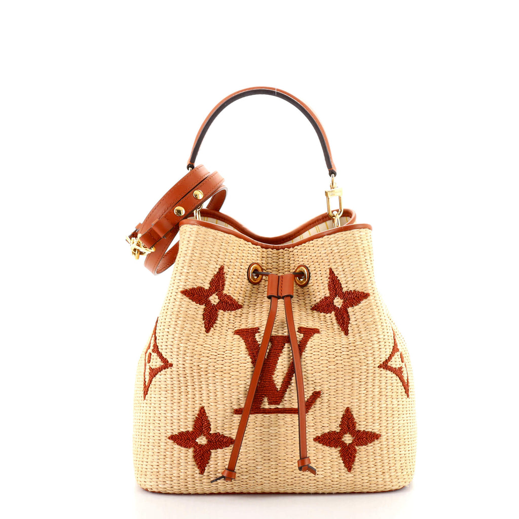 Louis Vuitton NeoNoe Handbag Monogram Raffia MM Neutral 221769213