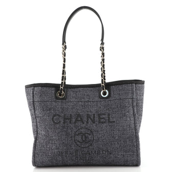 Chanel Deauville Tote Raffia with Glitter Detail Small