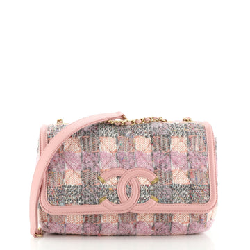 Chanel Filigree Flap Bag Quilted Tweed Small