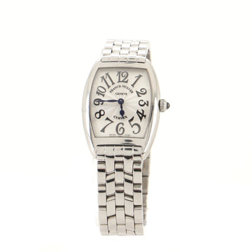 Franck Muller Cintree Curvex Quartz Watch Stainless Steel 25
