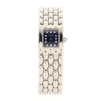 Chaumet Khesis Quartz Watch Stainless Steel with Diamond Markers 17