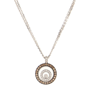Chopard Happy Spirit Pendant Necklace 18K White Gold with Diamonds