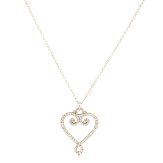 Tiffany & Co. Venice Goldoni Pendant Necklace 18K White Gold with Diamonds
