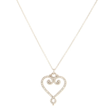 Tiffany & Co. Venice Goldoni Pendant Necklace 18K White Gold with Diamonds