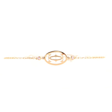 Cartier Double C Logo Bracelet 18K Rose Gold with Pink Sapphires