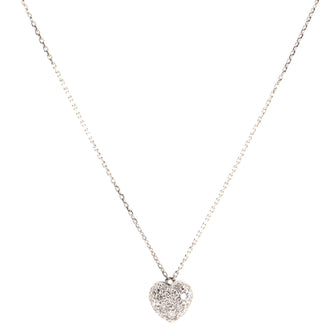 Cartier Heart Pendant Necklace 18K White Gold and Diamonds