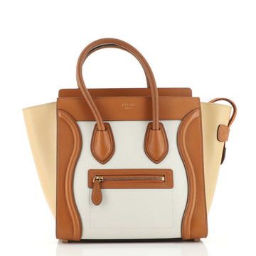 Celine Tricolor Luggage Bag Leather Micro