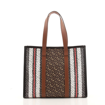 Burberry Open Tote Monogram E-Canvas Small