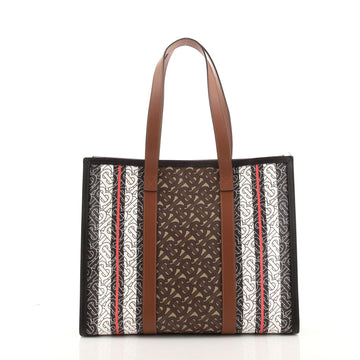 Burberry Open Tote Monogram E-Canvas Small