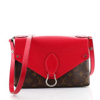 Louis Vuitton Saint Michel Handbag Monogram Canvas and Epi Leather