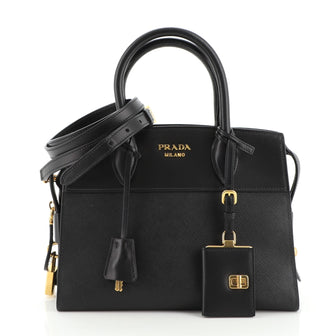Prada Esplanade Tote Saffiano with City Calf Small