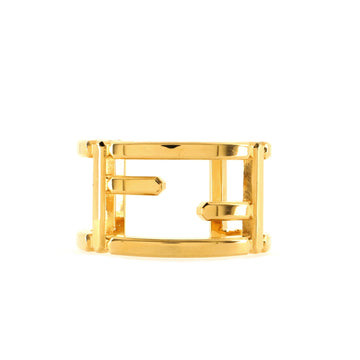 Fendi Zucca Cutout Cuff Bracelet Metal