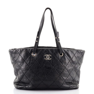 Chanel On The Road Tote Quilted Leather Small