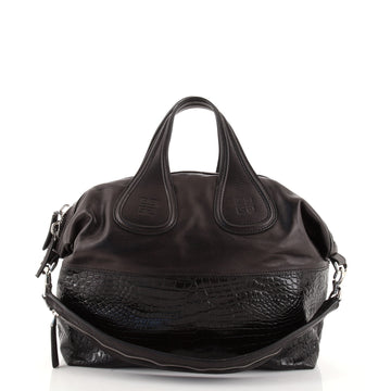 Givenchy Nightingale Satchel Leather and Crocodile Embossed Medium