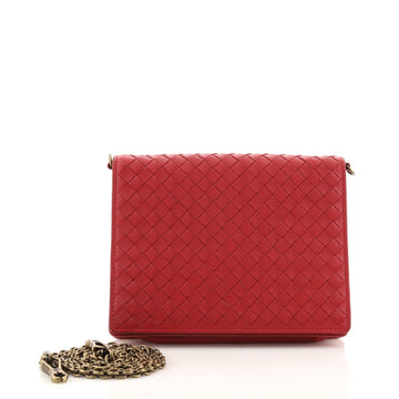 Bottega Veneta Flap Wallet on Chain Intrecciato Nappa Small