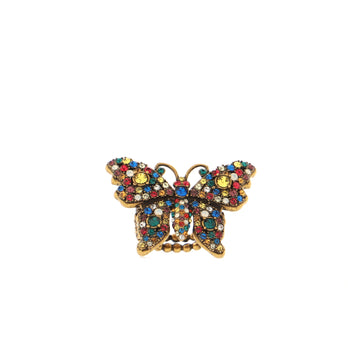 Gucci Butterfly Ring Crystal and Metal