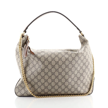 Gucci Chain Hobo GG Coated Canvas Large