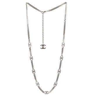 Chanel CC Station Chain Link Belt Ruthenium with Crystals