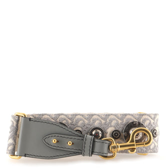 Christian Dior Shoulder Strap Embellished Oblique Canvas