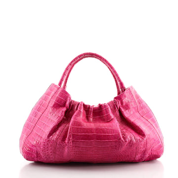 Nancy Gonzalez Open Tote Pleated Crocodile Medium
