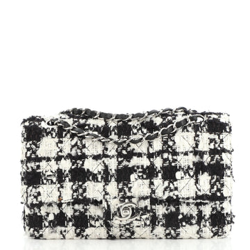 Chanel Classic Double Flap Bag Quilted Tweed Medium