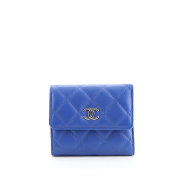 Chanel CC Trifold Wallet Quilted Lambskin Small