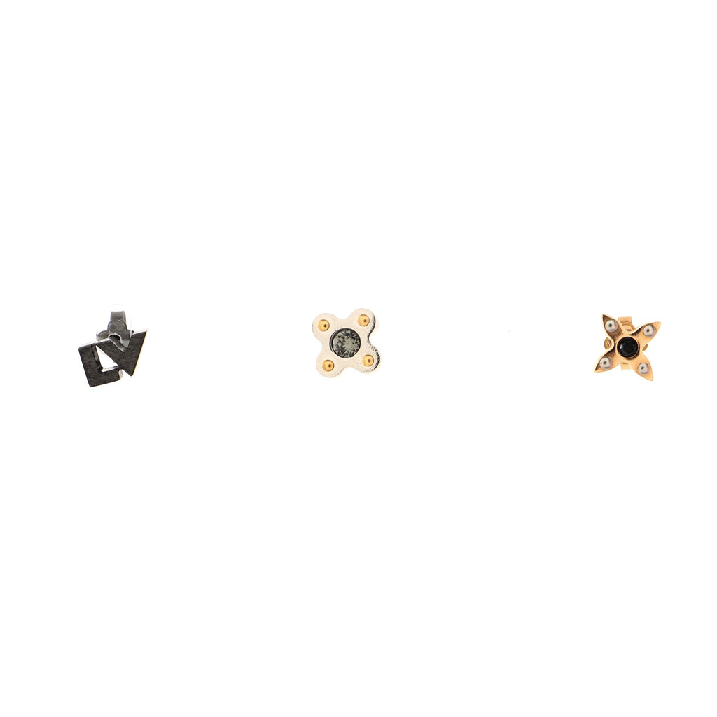 Louis Vuitton Crystal Love Letters Timeless Earrings - Brass Stud, Earrings  - LOU817094